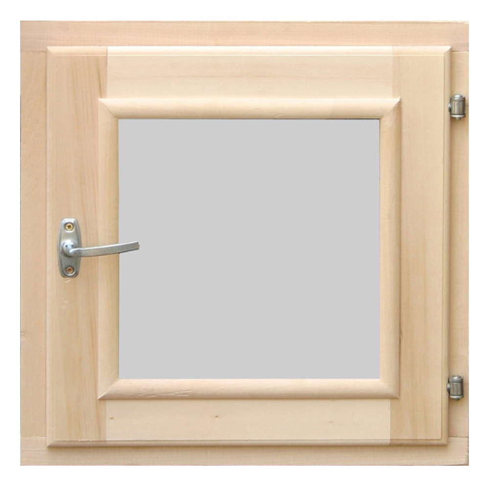 Окно липа 500*500 для сауны Новосибирск бронза