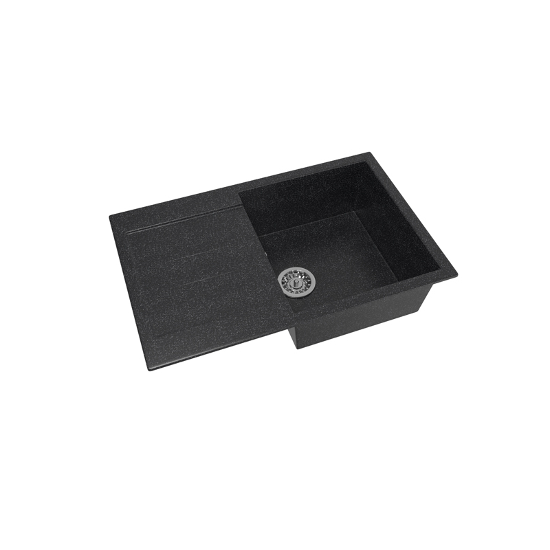 Мойка MIXLINE ML-GM31 с крылом черная (308) 495*770*190 мм