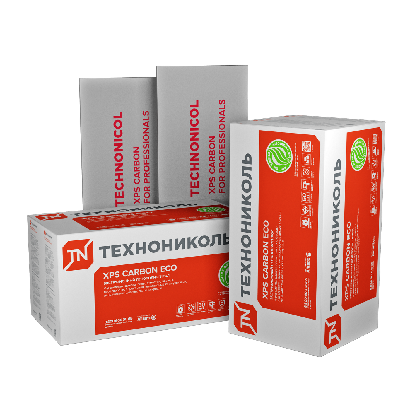 Экструз.пенополистирол ТЕХНОНИКОЛЬ Carbon Eco  100х580х1180 1шт ШТУЧНО(0,6844м2, 0,0684м3)