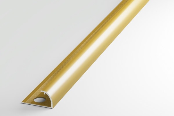 Профиль д/кафеля внешн алюминий, 12мм золото 2,7м ПК 03-12