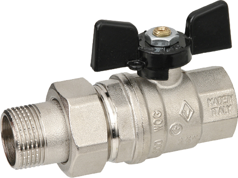 Кран шаровый 3/4" со сгоном бабочка 322 Bugatti