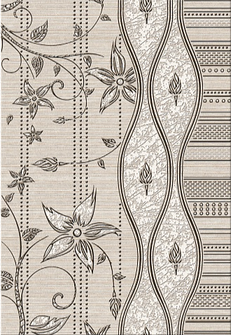 Плитка 278*405 AZORI  Сатти Беж Кроше декор