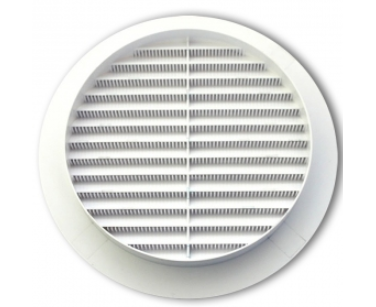 Решетка вент. круглая с фланцем и сеткой д125 12РКС 