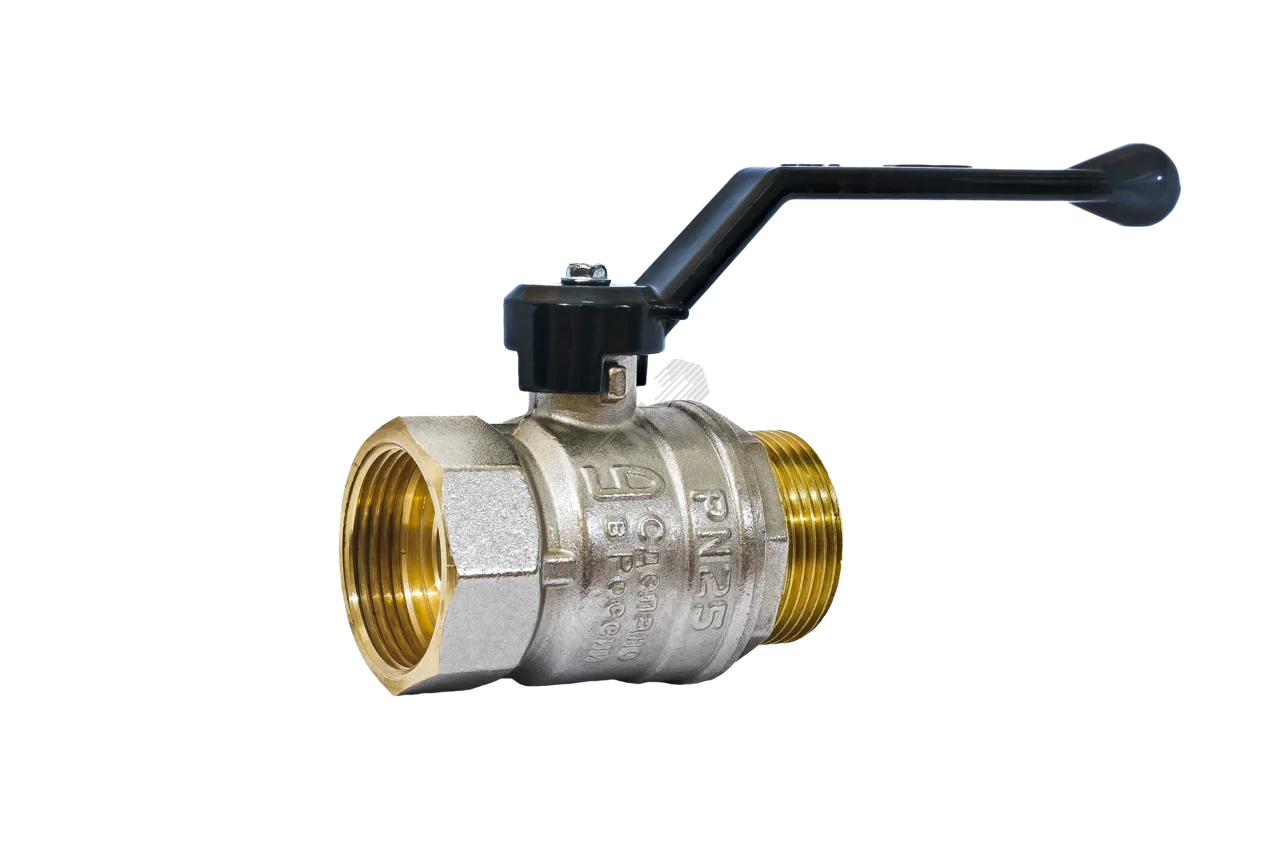 Кран шаровый 1 1/4 (Ду32) вн/нар ручка никель LD Pride