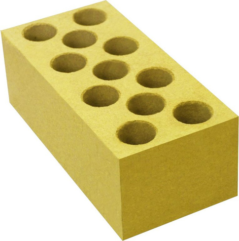 Кирпич силикатный утолщенный лицевой пустотелый желтый СУЛПу Ж-03 (240шт)