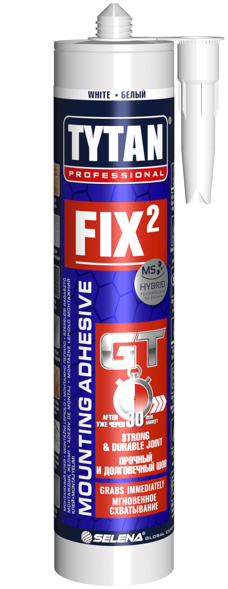 Жидкие гвозди TYTAN Professional Fix² GT 290мл клей монтажный гибридный белый