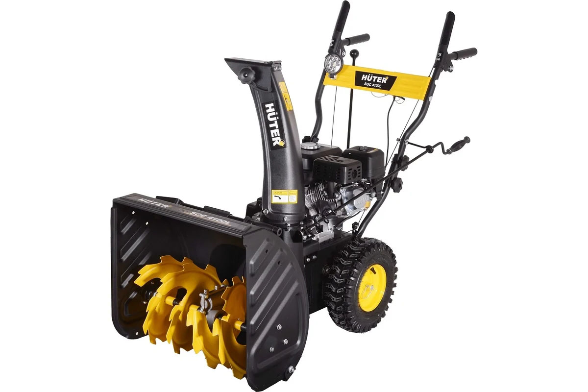 Снегоуборщик бензиновый SGC 4100L, 7л.с, передачи 5/2, 0,56/0,54м ширина/высота, фара Huter
