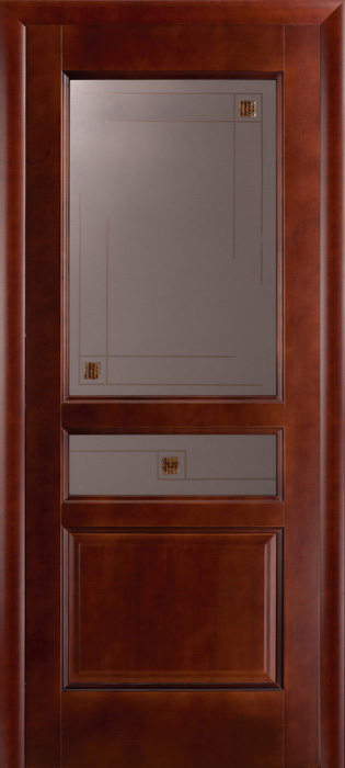 Дверн.полотно Анастасия Черный ясень ДО 600 стекло фьюзинг РАСПРОДАЖА 