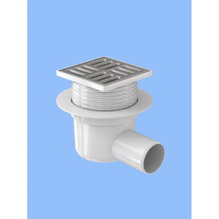 Трап 50 с горизонтальным спуском регулир нерж.решетка 100*100 АНИ ТА5602