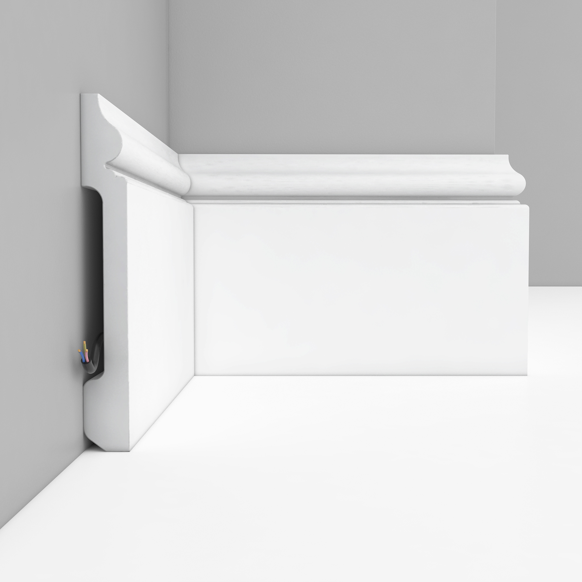 Дюропрофиль плинтус напольный  D118 (138*18*2000 )