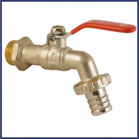 Кран шаровый 3/4" со штуцером ручка САДОВЫЙ (37022)