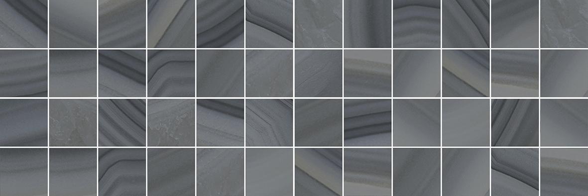 Плитка 200*600 Laparet Agat декор мозаичный серый MM60085
