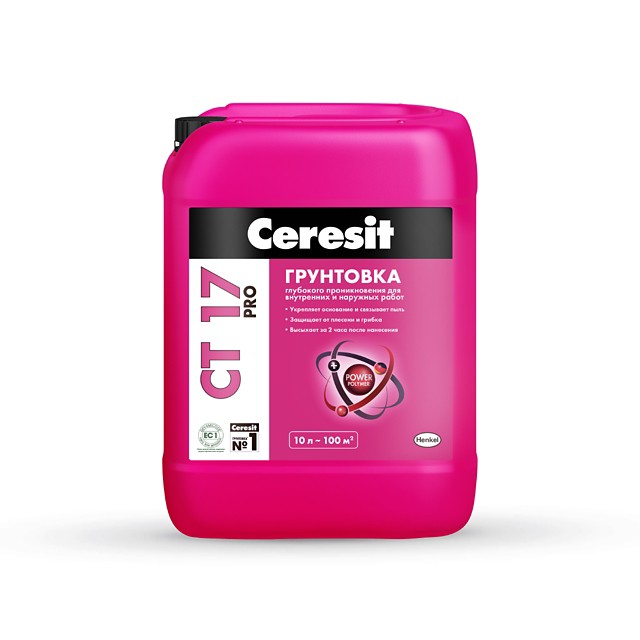 Грунтовка Ceresit CT17 PRO 10,0л глубокого проникновения