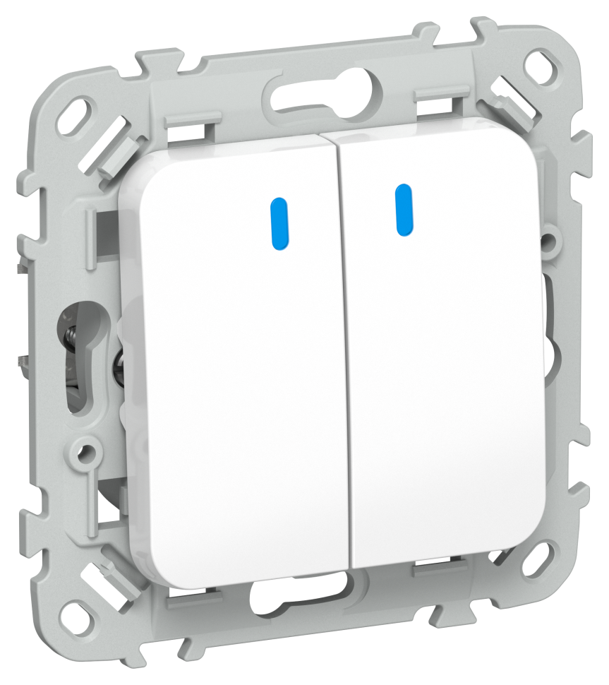 Выключатель FLITE 2клав с подсвет FI-V20-1-10-1-K01 механизм белый