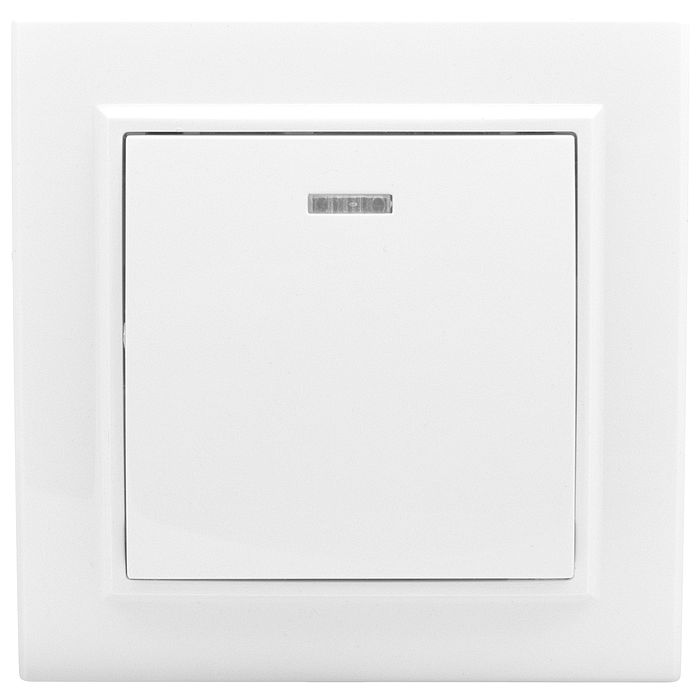 Выключатель Минск 1клав скрытый с подсвет 250В 10А белый ERV10-121-10