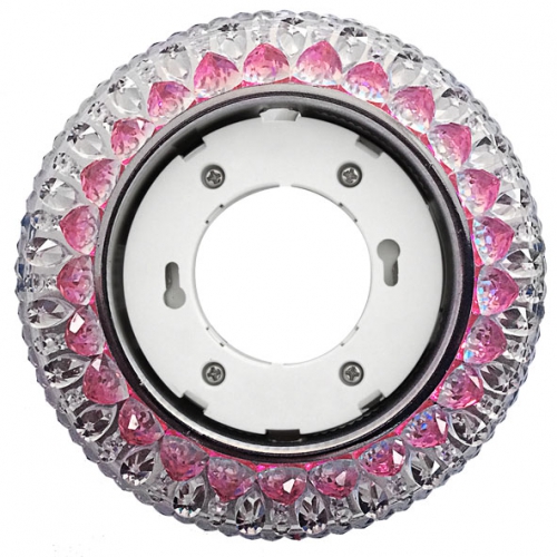 Светильник потолочный GX53 LED Decor Версаль прозрачно-розовый