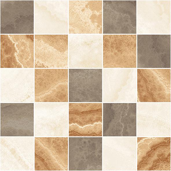 Плитка 250*250 Laparet Prime декор мозаичный бежевый микс ММ34039