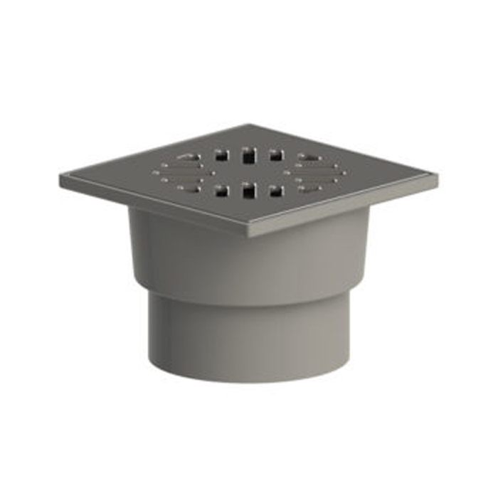 Трап 110 с вертикальным спуском метал.решетка 150*150