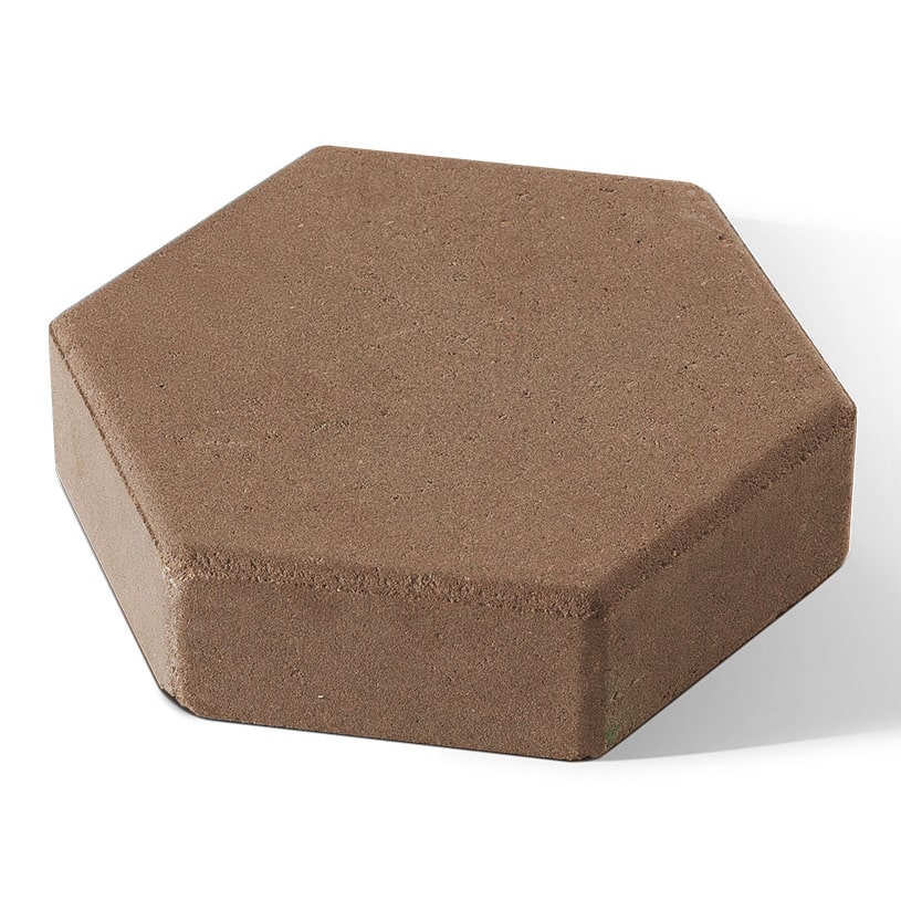 Плитка тротуарная Шестигранник 190*220*60 коричневая пресс