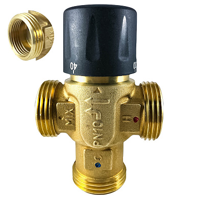 Клапан термостатический STI  1" НР (3/4" ВР) 25-50°С