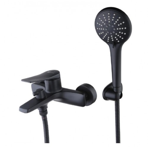 Смеситель ванна Лемарк BRONX LM3714BL черный с коротким изливом