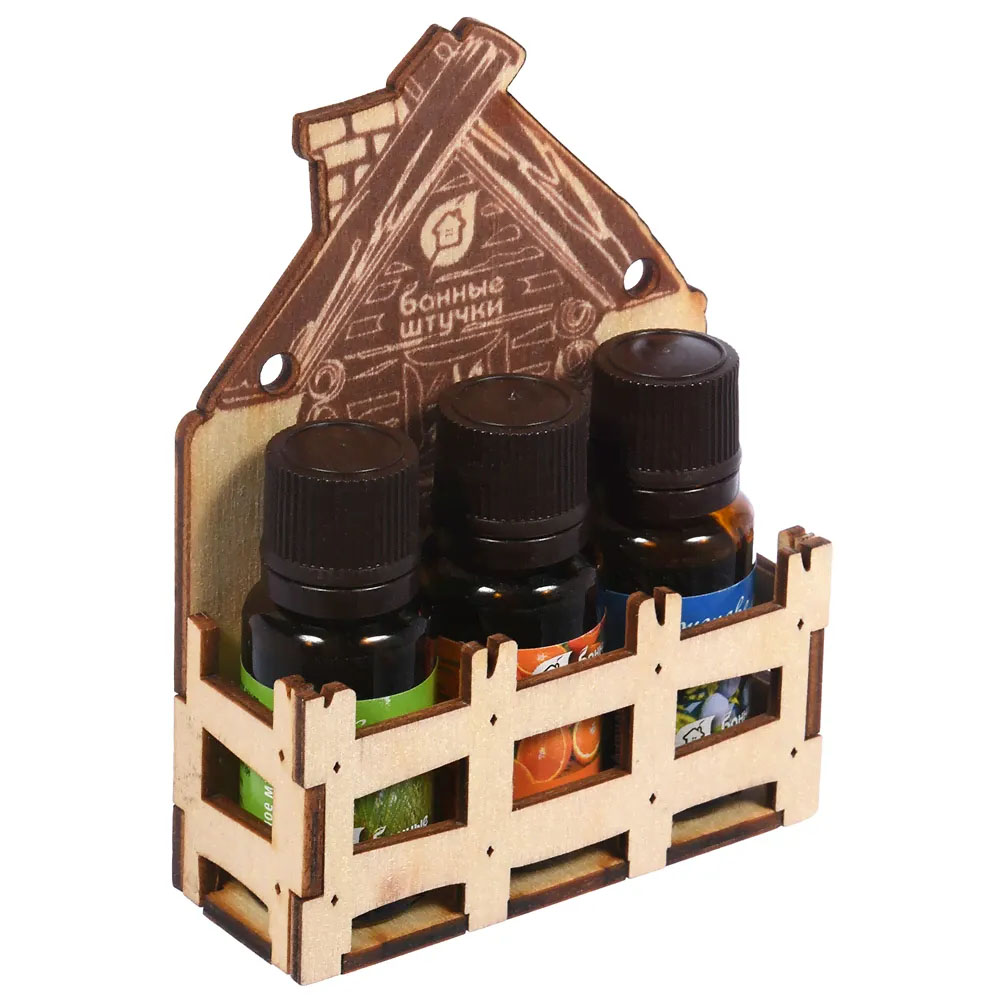 Набор эфирных масел 3шт*10мл  "Банька" (апельси, сосна, можжевельник) д/бани 33412