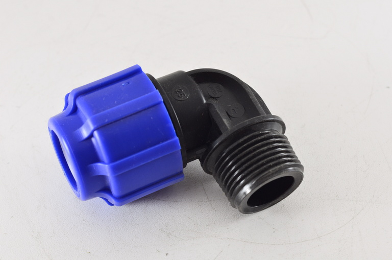 Отвод ПЭ с наруж. труб. резьбой 20х1/2" (обж.) ТПК-АКВА