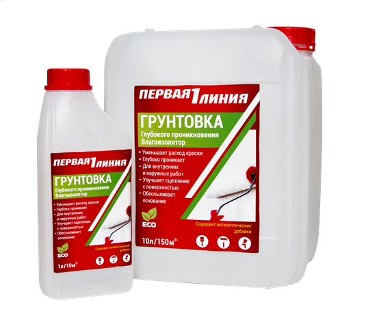Грунтовка Первая линия  5,0л влагоизолятор, глуб.пр. д/вн. и нар. работ
