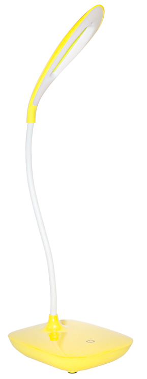 Светильник светодиод. настольный 3хАА(LR6) + USB-кабель 3 режима желтый Спутник 325