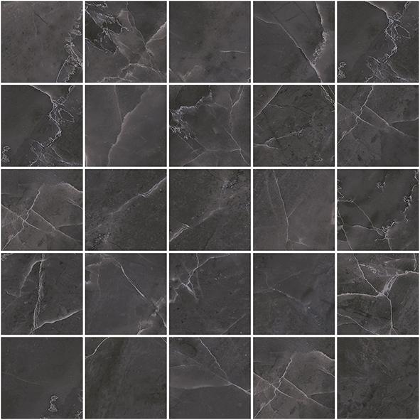 Плитка 250*500 Laparet Olimpus декор мозаичный черный ММ34038