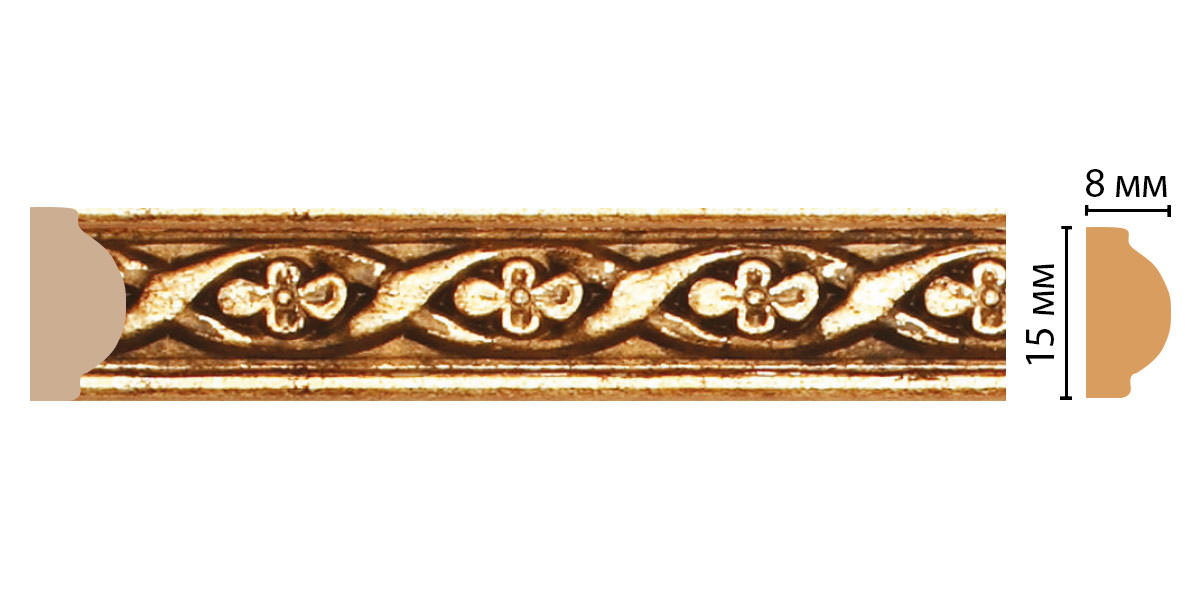 Интерьерный молдинг130А-566 (15*8*2400)