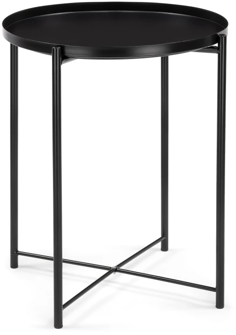 Столик журнальный Woodville Tray 1, метал, черный, 52*46*46 см, 15394