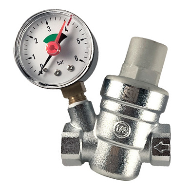 Редуктор давления 1/2 (Ду15) с манометром STI (1-6 бар)