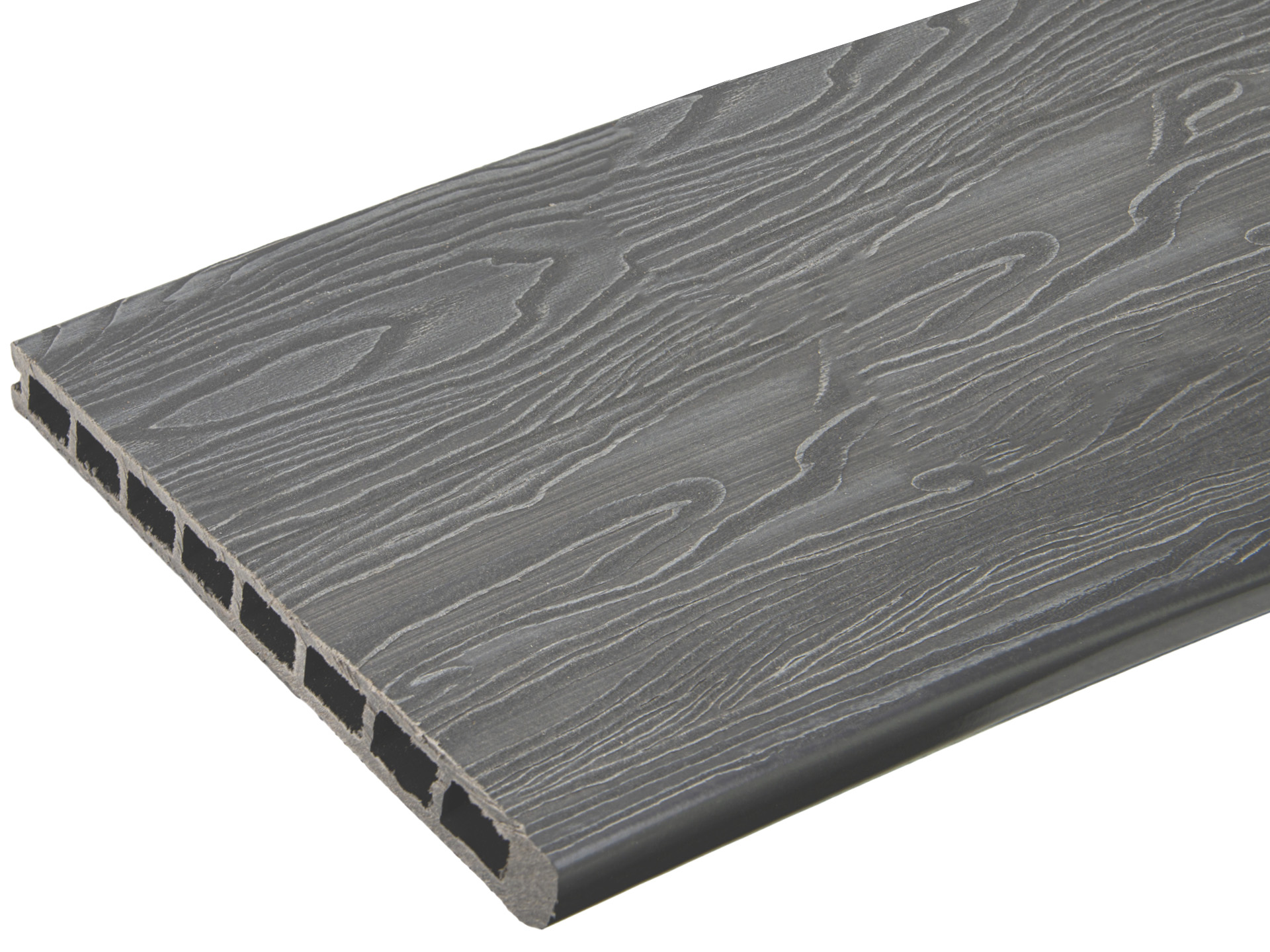 Террасная доска 25*315*4000мм ступень 3D TalverWood брашинг серая 
