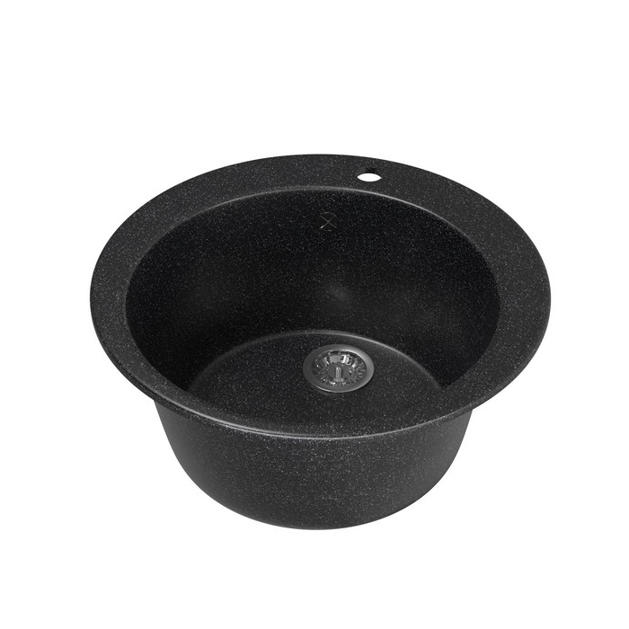 Мойка MIXLINE ML-GM13 круглая черная (308) 495мм