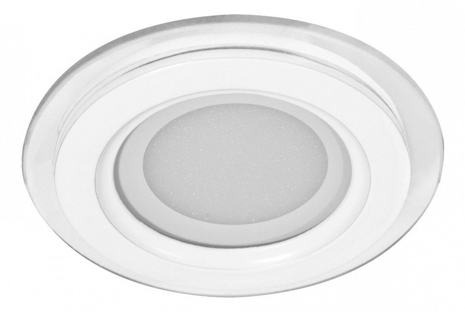 Светильник светодиод. встр. круг ДВО 12Вт 4000К 160мм 960Лм стекло, AL2110, белый FERON