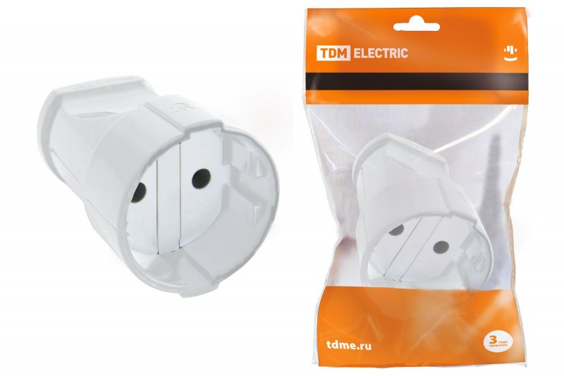 Гнездо штепсельное б/з 10А TDM SQ1806-0129