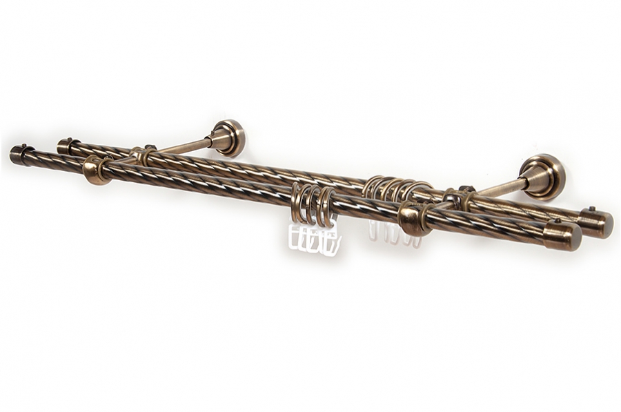 Карниз д.16 двойной Золото коричневое 2,4  (Магелан-Левша)