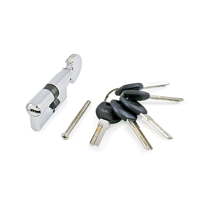 Цилиндр ключевой 60 АЛЛЮР HD FG 60-5K  CP хром вертушка перф.кл 7810