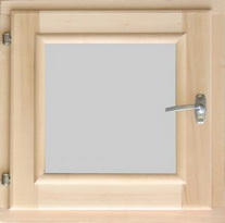 Окно липа 400*500 для сауны Новосибирск бронза