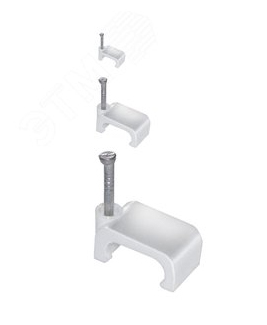 Скоба 6мм плоская пластиковая (100шт) USK21-06-100