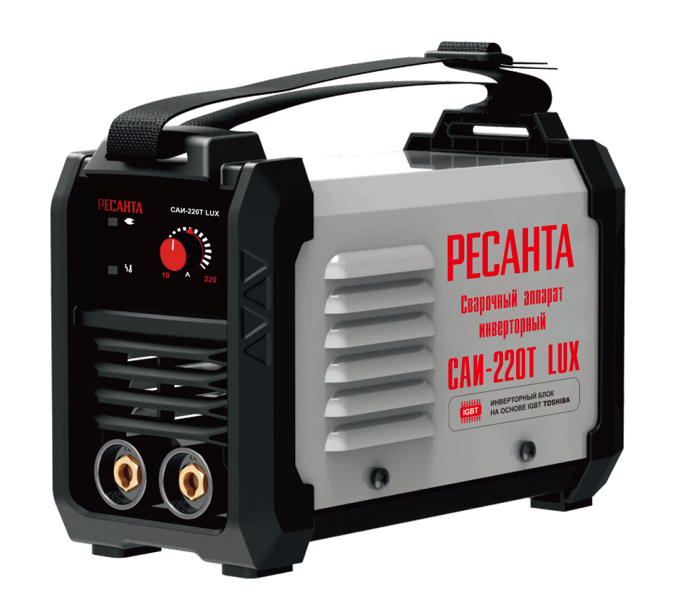 Сварочный аппарат инверторный САИ 220Т LUX 10-220А, 6,2кВт, до 5мм, 140-260В Ресанта