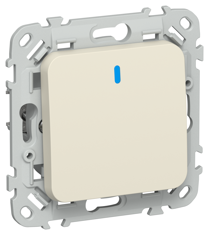 Выключатель FLITE 1клав с подсвет FI-V10-1-10-1-K86 механизм сливочный