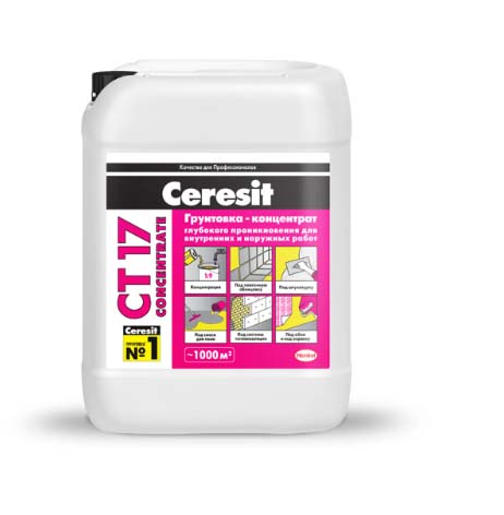 Грунтовка Ceresit CT17 концентрат 1:9, 10,0л 