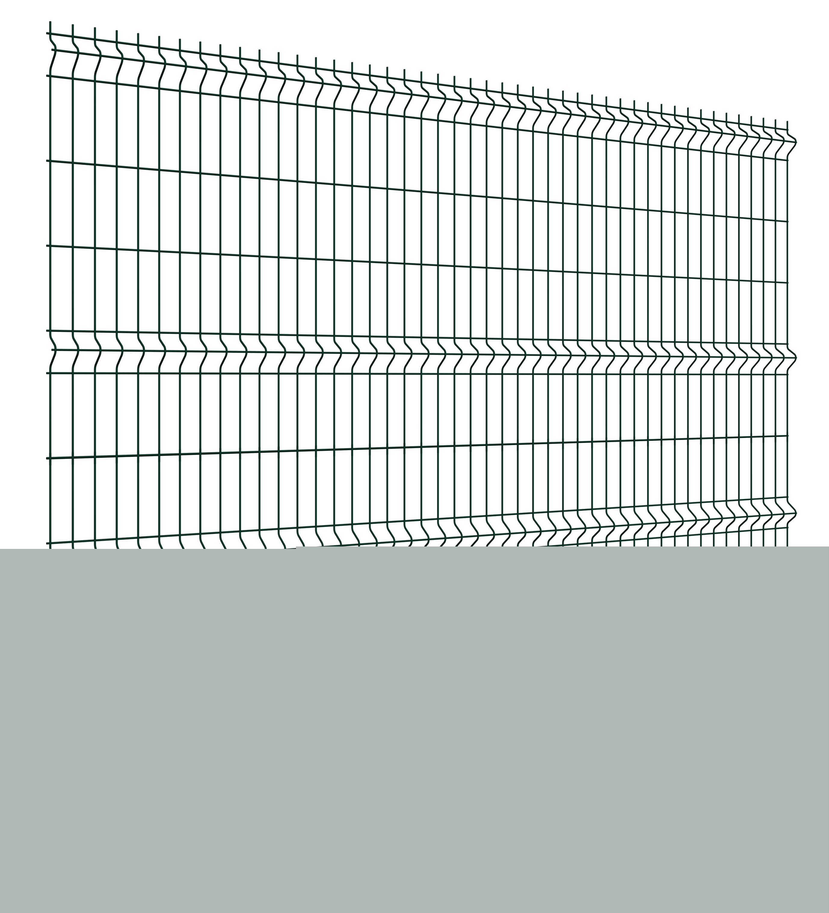 Панель заборная 2,03х2,5м зеленая (RAL6005) 4,0мм 