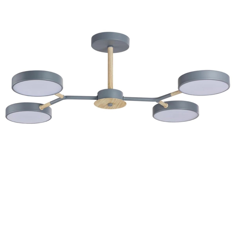 Люстра потолочная LUMION LEDIO 5651/72CL сер/дерево LED 72W 3000-6000К