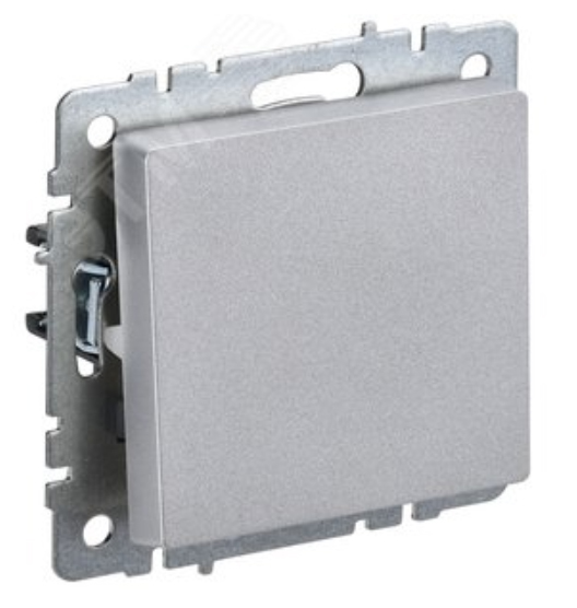 Выключатель BRITE 1клав BR-V10-0-10-K47 механизм алюминий