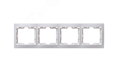 Рамка КВАРТА 4 поста горизонт белая EMK40-K01-DM