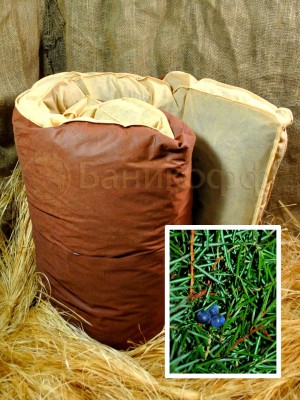 Матрас для бани из лугового сена с можжевельником