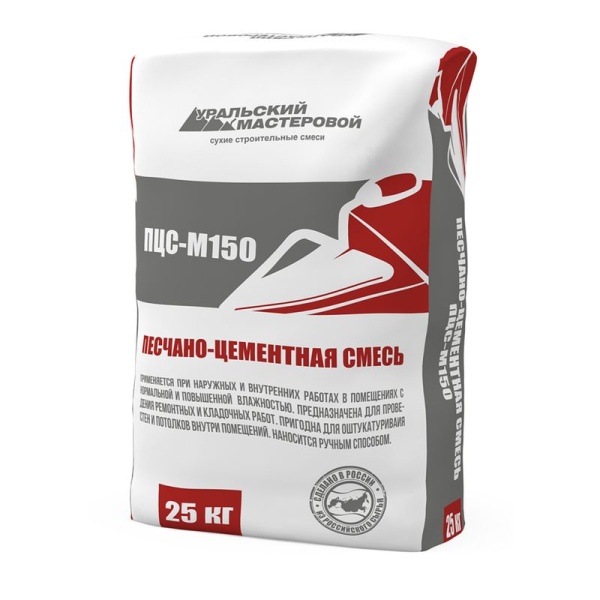 Смесь д/кладки ЦПС М-150  Уральский мастеровой, 25,0кг 